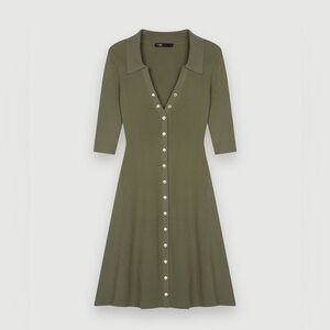 Maje Ribbed Knit Mini Dress